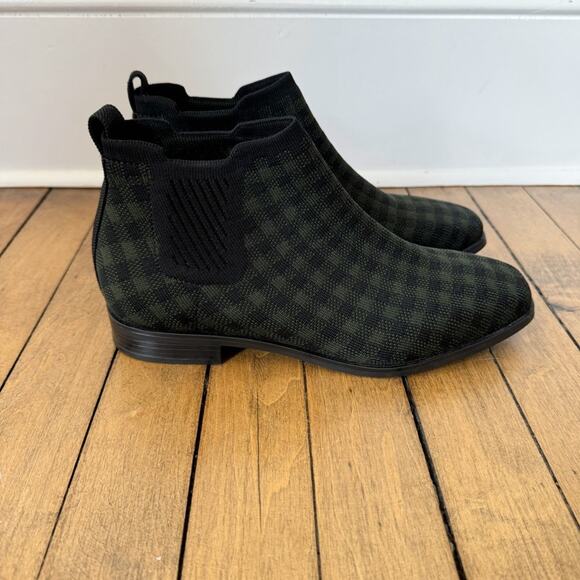 Vivaia Olive Green Plaid Ryan Pro Square Toe Water Repellent Ankle Boot 39 / 8 - Picture 6 of 12
